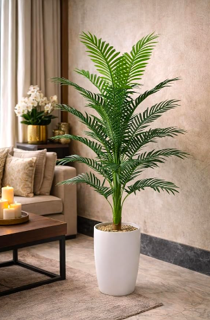 5 Feet Artificial Palm Tree 24 Branch – 1 Trunk Realistic Faux Palm Plant for Home Decor, Office, Hotel, Living Room Decoration